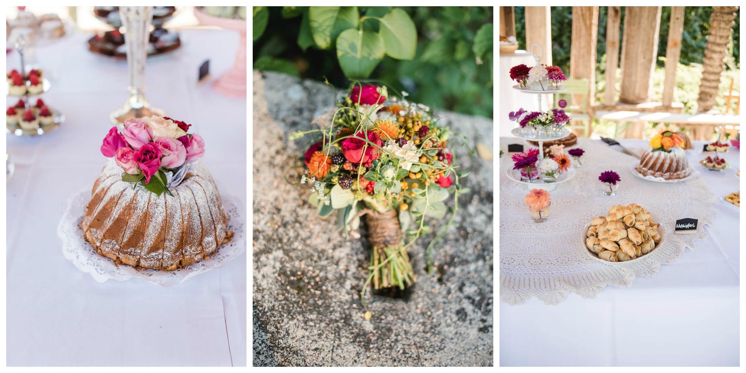 Gartenhochzeit - Blumenschmuck