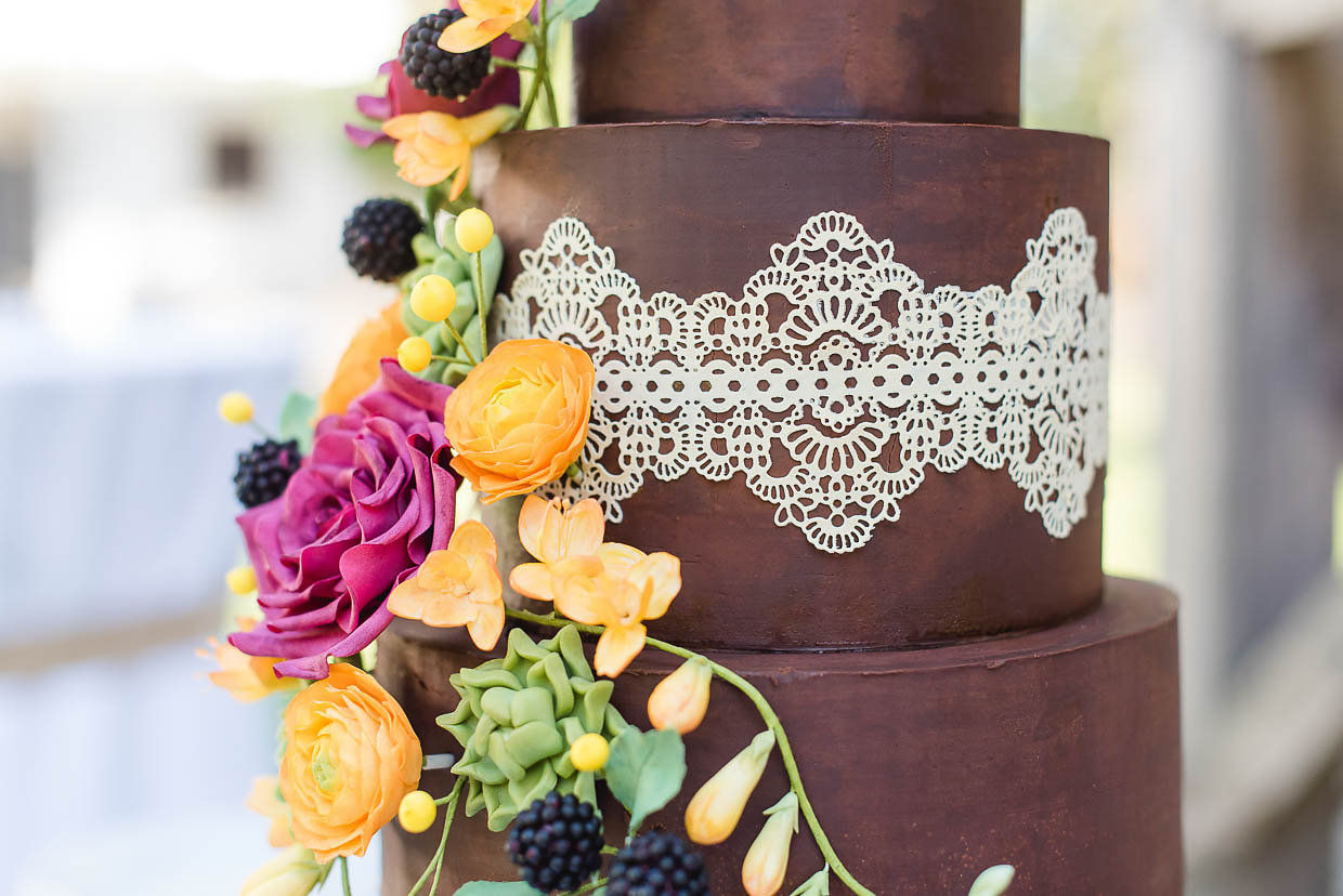 Gartenhochzeit - Hochzeitstorte im Detail