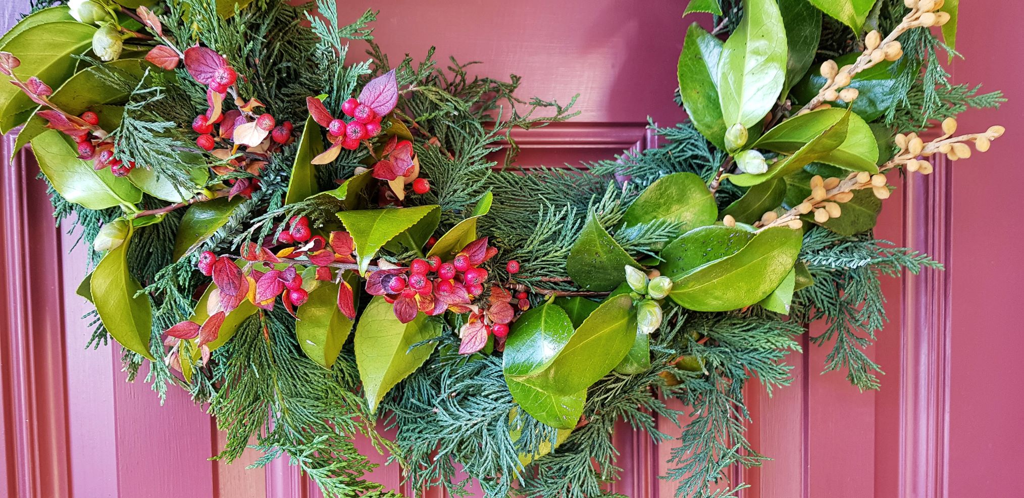 Weihnahtlicher Türkranz bunter Teil, DIY