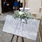 Hochzeit im Schloss Grafenegg, Willkommenschild