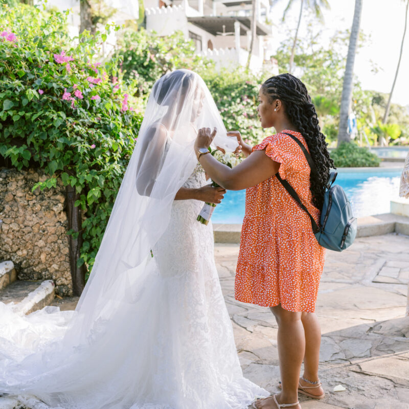 Wedding in Kenya, Macy at work